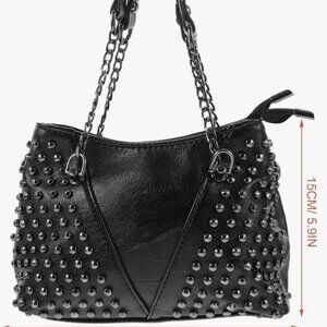 black studded purse